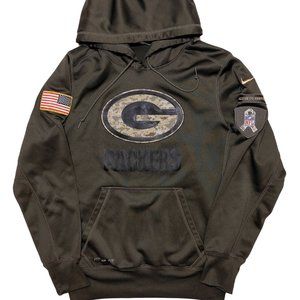 Nike Green Bay Packers NFL Salute to Service Hoodie Jacket Green Small S